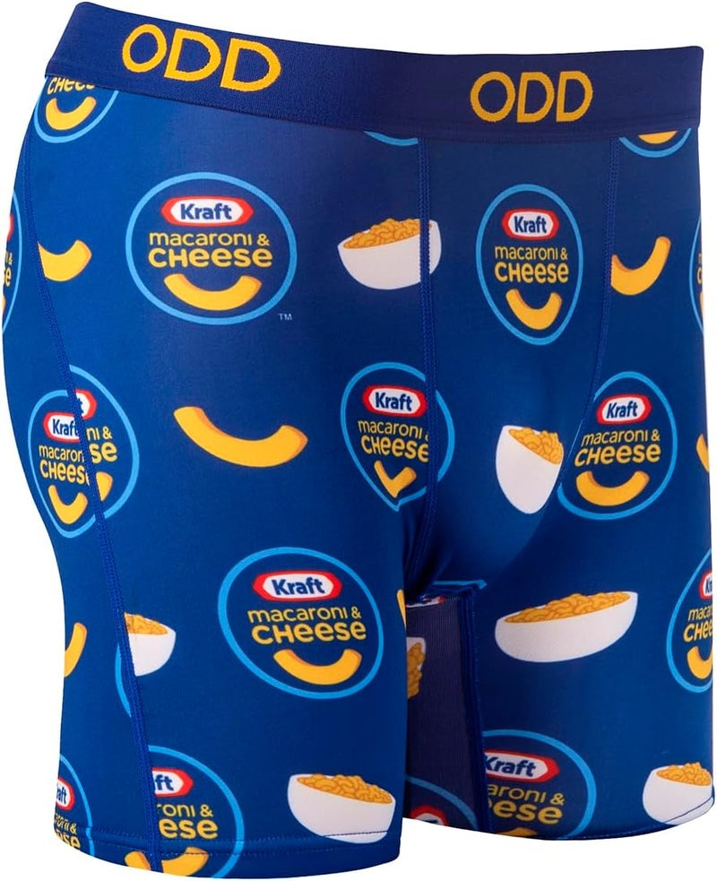 Odd Sox – Kraft Mac and Cheese Novelty Boxer Briefs – Funny Food Graphic Underwear-Soft Stretch Polyester Blend - Image 2